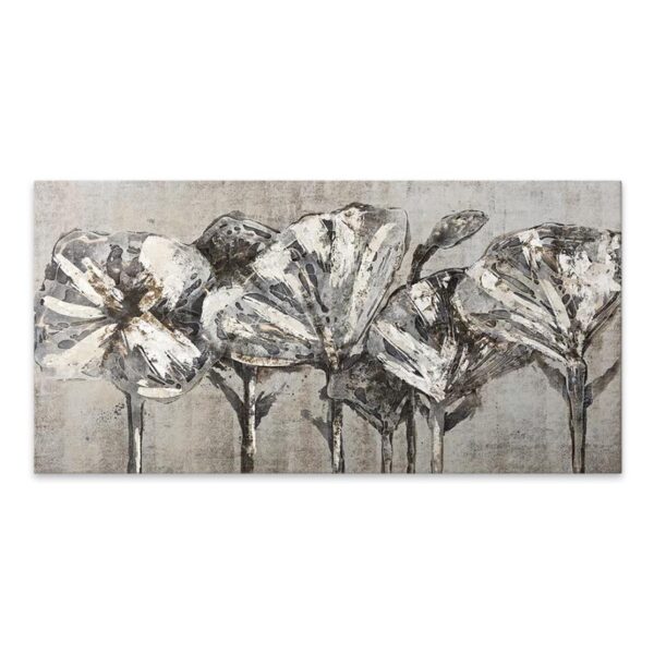 Πίνακας σε καμβά “White Flowers” Megapap ψηφιακής εκτύπωσης 120x60x3εκ.
