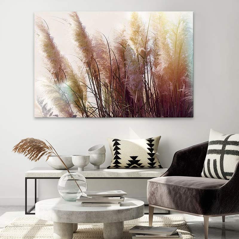 Πίνακας σε καμβά "Soft Pampas" Megapap ψηφιακής εκτύπωσης 90x60x3εκ. - Image 2