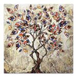 Πίνακας σε καμβά “Tree And Leaves” Megapap ψηφιακής εκτύπωσης 100x100x3εκ.