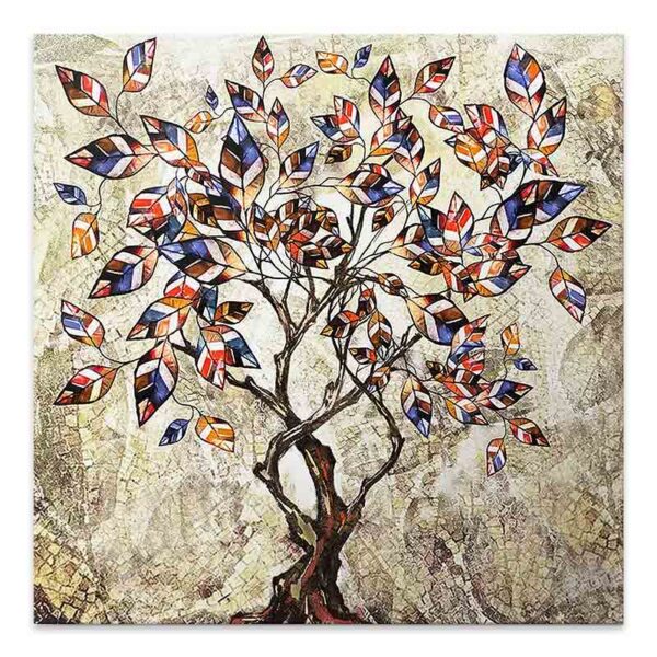 Πίνακας σε καμβά “Tree And Leaves” Megapap ψηφιακής εκτύπωσης 100x100x3εκ.