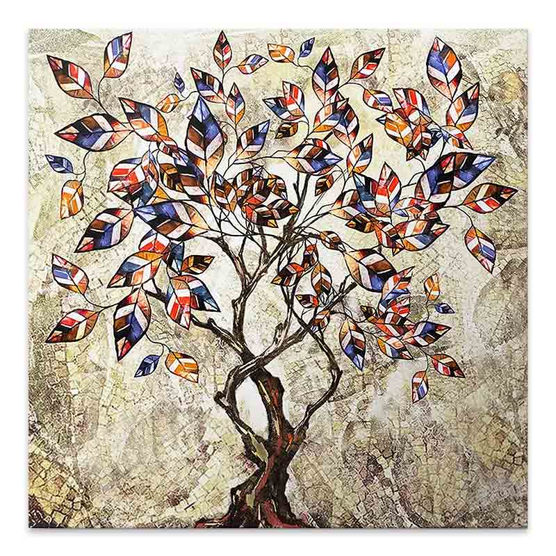 Πίνακας σε καμβά “Tree And Leaves” Megapap ψηφιακής εκτύπωσης 50x50x3εκ.