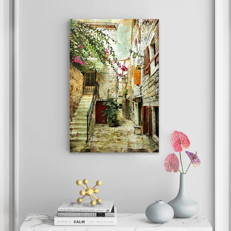 Πίνακας σε καμβά "Picturesque Neighborhood" Megapap ψηφιακής εκτύπωσης 40x60x3εκ. - Image 2