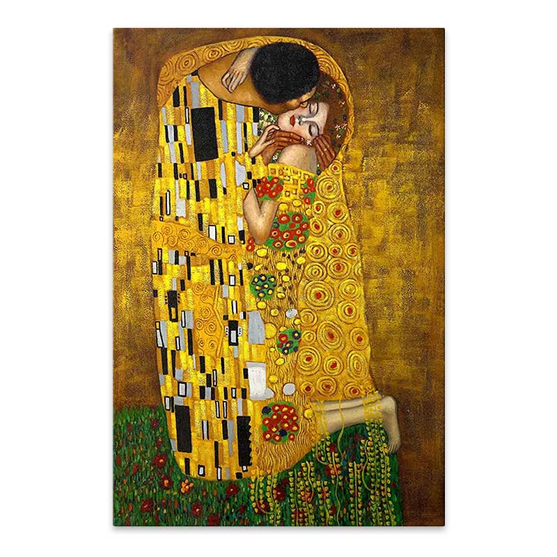 Πίνακας σε καμβά “The Kiss” Megapap ψηφιακής εκτύπωσης 60x90x3εκ.