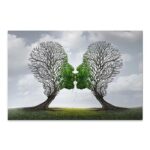 Πίνακας σε καμβά “Trees Growing With Love” Megapap ψηφιακής εκτύπωσης 75x50x3εκ.