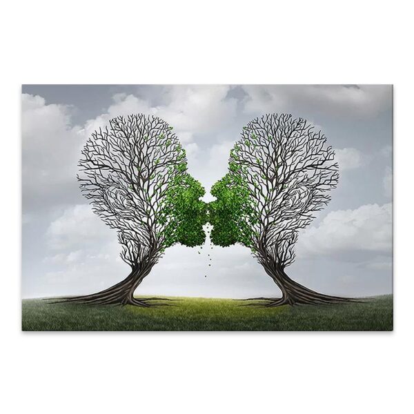 Πίνακας σε καμβά “Trees Growing With Love” Megapap ψηφιακής εκτύπωσης 75x50x3εκ.