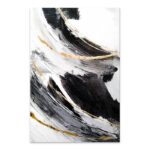 Πίνακας σε καμβά “Golden And Silver Reflections” Megapap ψηφιακής εκτύπωσης 50x75x3εκ.