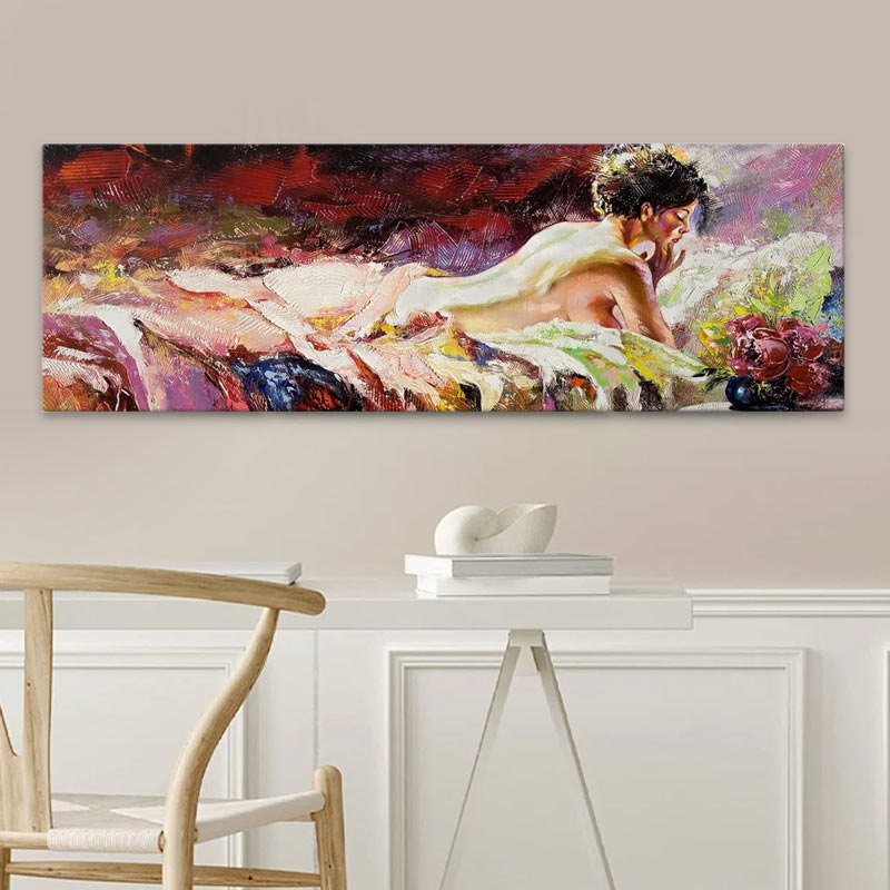 Πίνακας σε καμβά "Naked Girl" Megapap ψηφιακής εκτύπωσης 120x40x3εκ. - Image 2