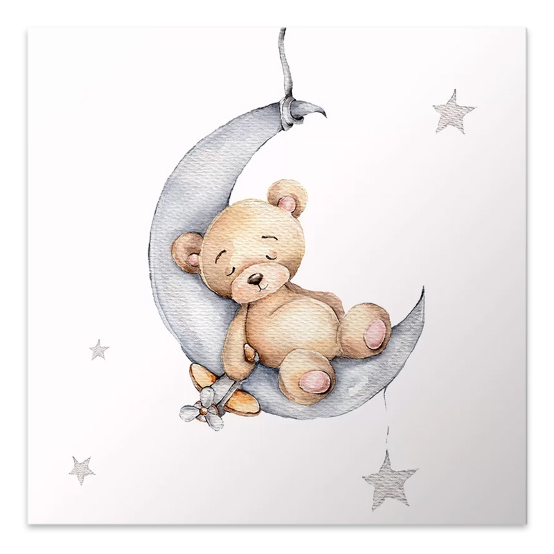 Πίνακας σε καμβά “Baby Bear” Megapap ψηφιακής εκτύπωσης 40x40x3εκ.
