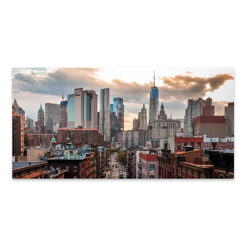 Πίνακας σε καμβά “New York Manhattan” Megapap ψηφιακής εκτύπωσης 140x70x3εκ.