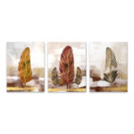 Πίνακας σε καμβά “Autumn Leaves” Megapap τρίπτυχος ψηφιακής εκτύπωσης 126x55x3εκ.