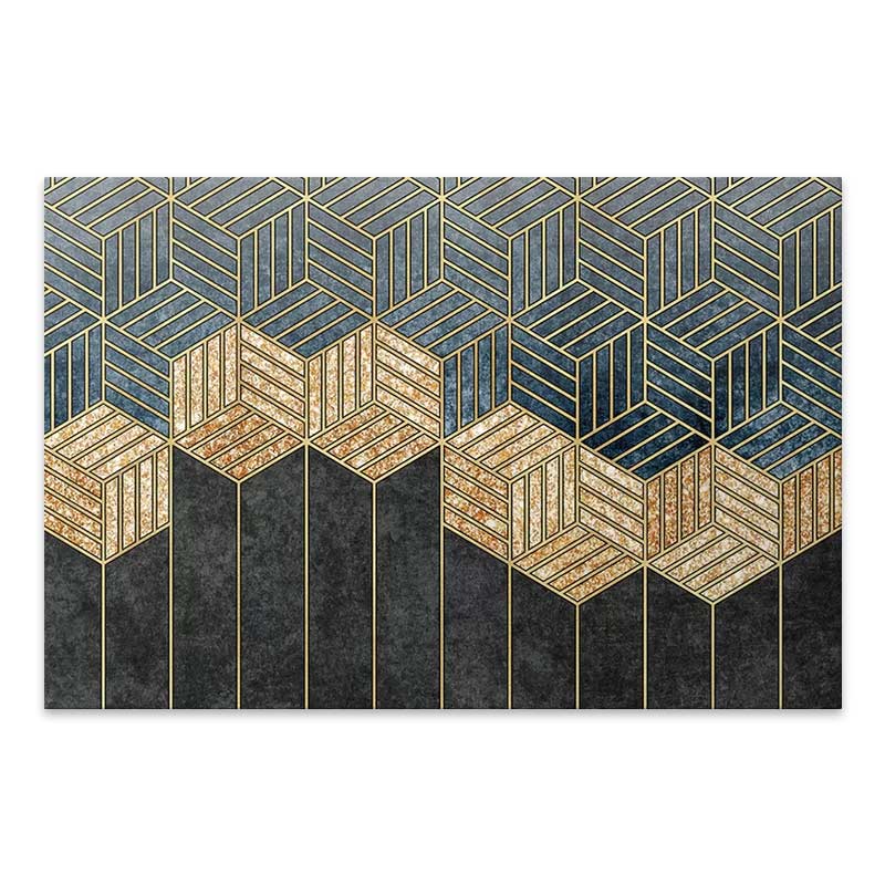 Πίνακας σε καμβά “Golden Cubes” Megapap ψηφιακής εκτύπωσης 100x70x3εκ.
