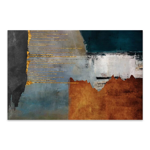 Πίνακας σε καμβά “Abstract Retro” Megapap ψηφιακής εκτύπωσης 140x70x3εκ.