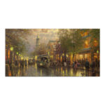 Πίνακας σε καμβά “Wet Streets” Megapap ψηφιακής εκτύπωσης 140x70x3εκ.