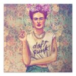 Πίνακας σε καμβά “Frida Punk” Megapap ψηφιακής εκτύπωσης 60x60x3εκ.