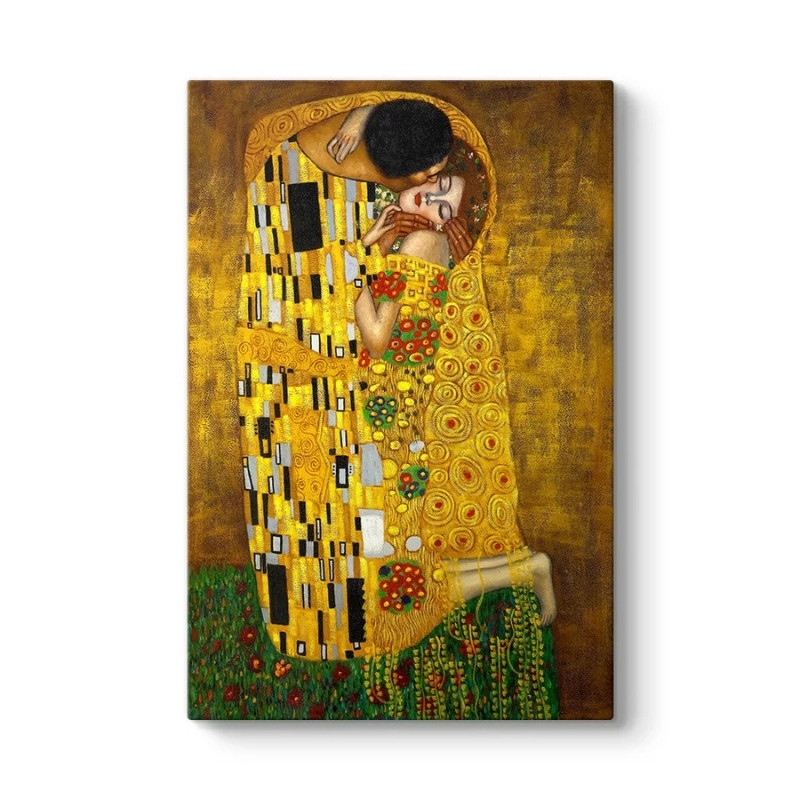 Πίνακας σε καμβά “The Kiss” Megapap ψηφιακής εκτύπωσης 80x125x3εκ.