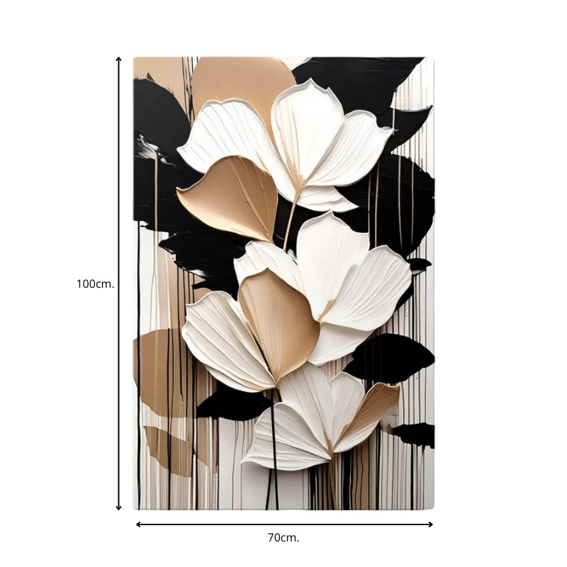 Πίνακας σε καμβά "Abstract Flower" Megapap ψηφιακής εκτύπωσης 70x100x3εκ. - Image 3