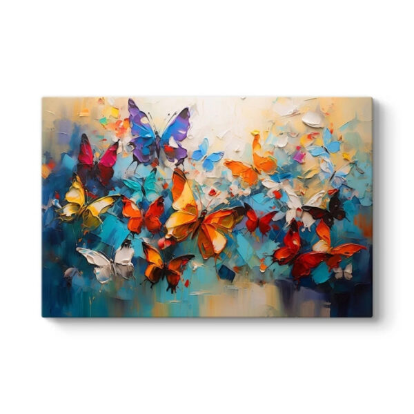 Πίνακας σε καμβά “Festival of Butterflies” Megapap ψηφιακής εκτύπωσης 100x70x3εκ.