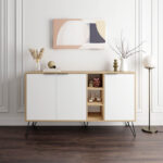 Μπουφές Clara Megapap χρώμα sapphire oak – λευκό 142×35,6×83εκ.
