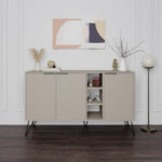 Μπουφές Clara Megapap χρώμα sandstone 142×35,6×83εκ.