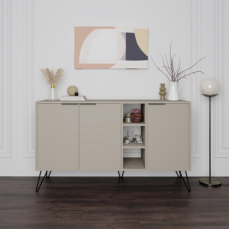 Μπουφές Clara Megapap χρώμα sandstone 142×35,6×83εκ.