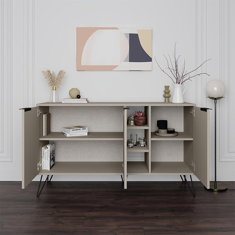 Μπουφές Clara Megapap χρώμα sandstone 142x35,6x83εκ. - Image 2