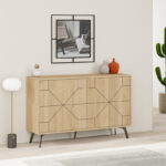 Μπουφές Dune Megapap χρώμα sapphire oak 123x35x77,4εκ.