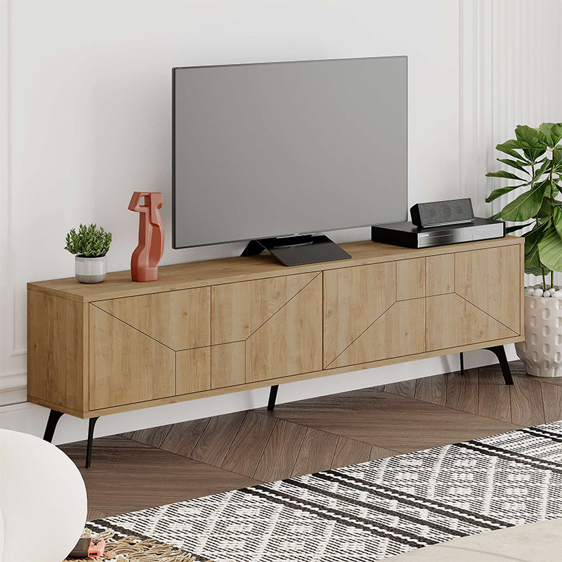 Έπιπλο τηλεόρασης Dune Megapap χρώμα sapphire oak 180×29,6×50εκ.