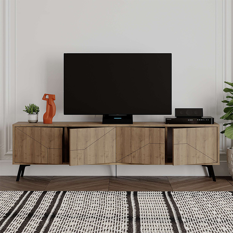 Έπιπλο τηλεόρασης Dune Megapap χρώμα ανοιχτό καρυδί 180x29,6x50εκ. - Image 2