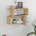 Ραφιέρα τοίχου Paralel Megapap χρώμα sapphire oak 70x22x65εκ.