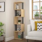 Βιβλιοθήκη Piri Megapap χρώμα sapphire oak/ανθρακί 35x30x161εκ.