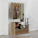 Έπιπλο εισόδου Vesty Megapap χρώμα ανοιχτό καρυδί 100x30x61εκ.