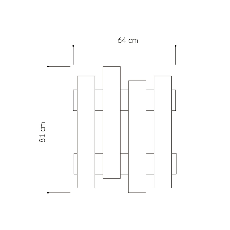 Κρεμάστρα τοίχου Wave Megapap χρώμα sandstone 64x4x81εκ. - Image 5