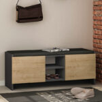 Παπουτσοθήκη Zulla Megapap χρώμα ανθρακί – sapphire oak 110x37x43εκ.
