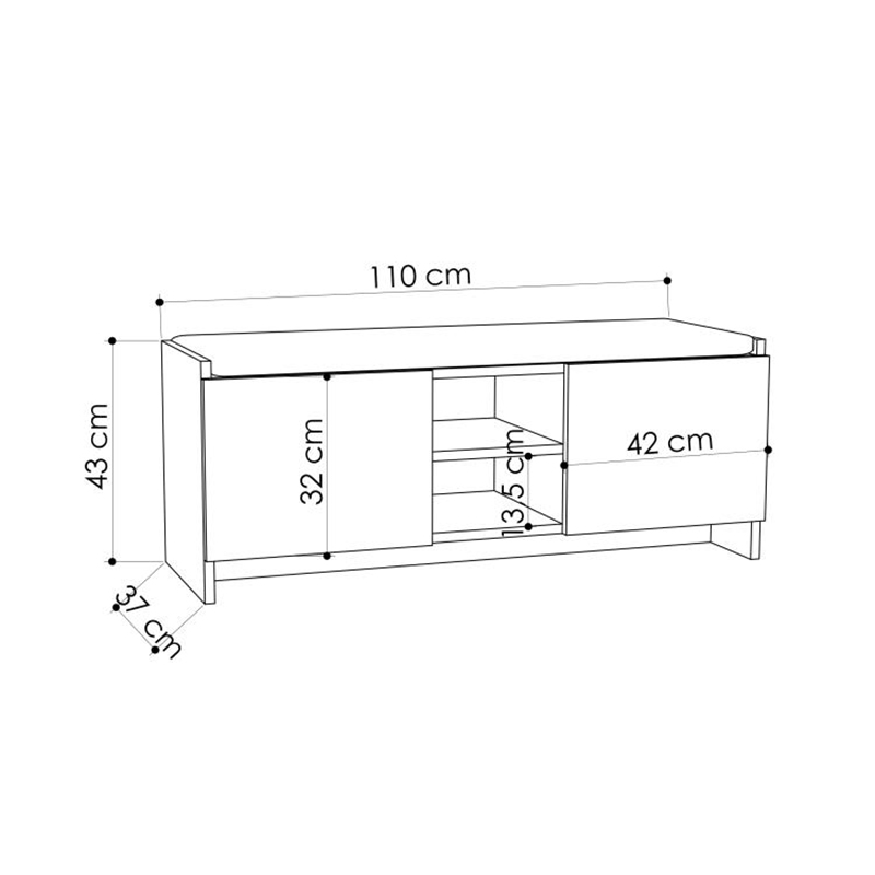 Παπουτσοθήκη Zulla Megapap χρώμα sandstone 110x37x43εκ. - Image 6