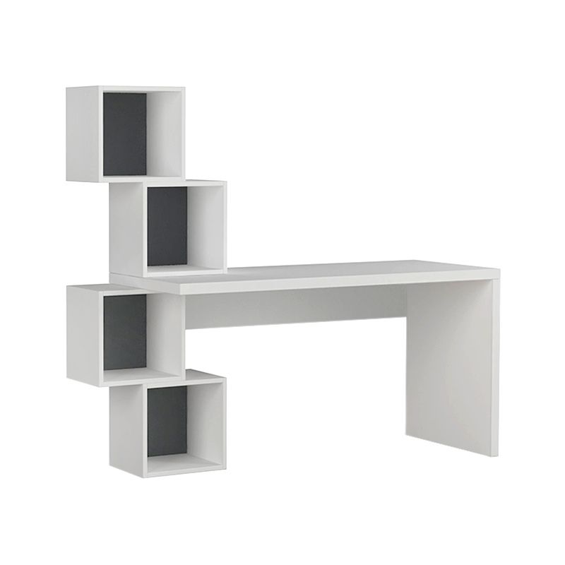 Γραφείο εργασίας Balance Megapap χρώμα λευκό 153,5x60x140εκ - Image 4