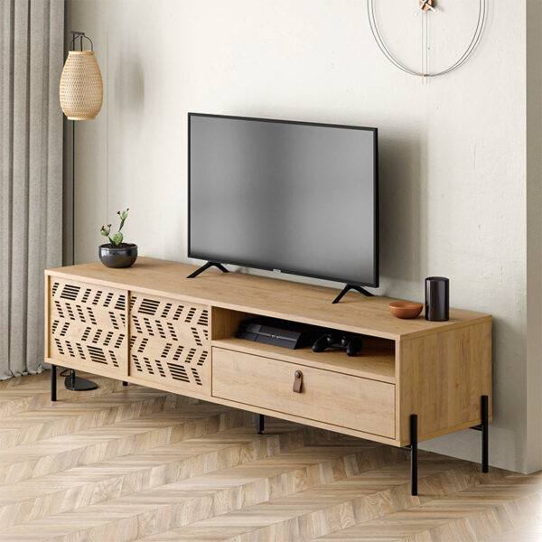 Έπιπλο τηλεόρασης Dionysos Megapap χρώμα sapphire oak 170x45x48,6εκ.