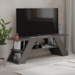 Έπιπλο τηλεόρασης Farfalla Megapap χρώμα ανθρακί 120×33,5×40εκ.