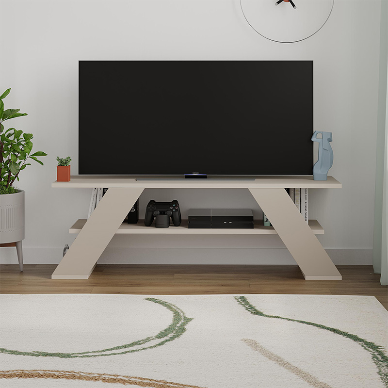 Έπιπλο τηλεόρασης Farfalla Megapap χρώμα sandstone 120x33,5x40εκ. - Image 2