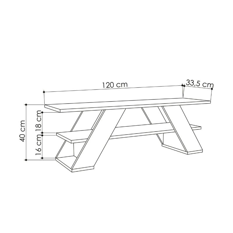 Έπιπλο τηλεόρασης Farfalla Megapap χρώμα sandstone 120x33,5x40εκ. - Image 5