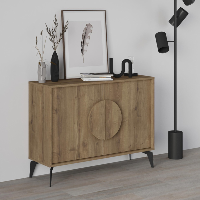 Μπουφές Gora Megapap χρώμα ανοιχτό καρυδί 110×35,6×82εκ.