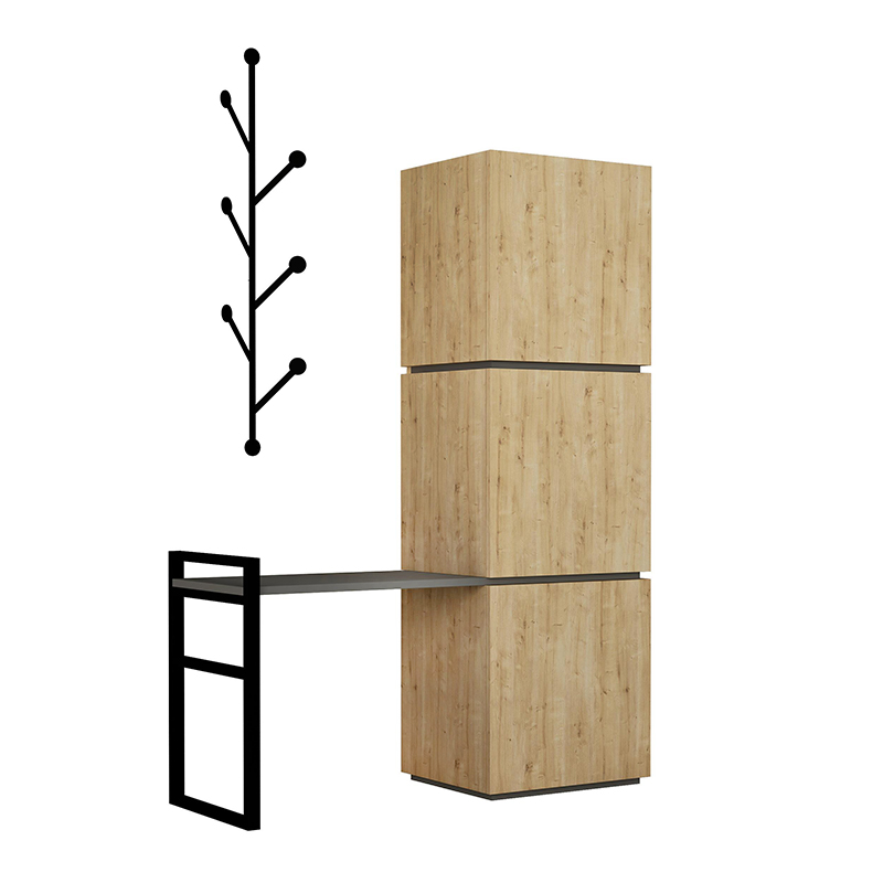 Έπιπλο εισόδου με κρεμάστρα Mello Megapap χρώμα sapphire oak 109x39x149εκ. - Image 3