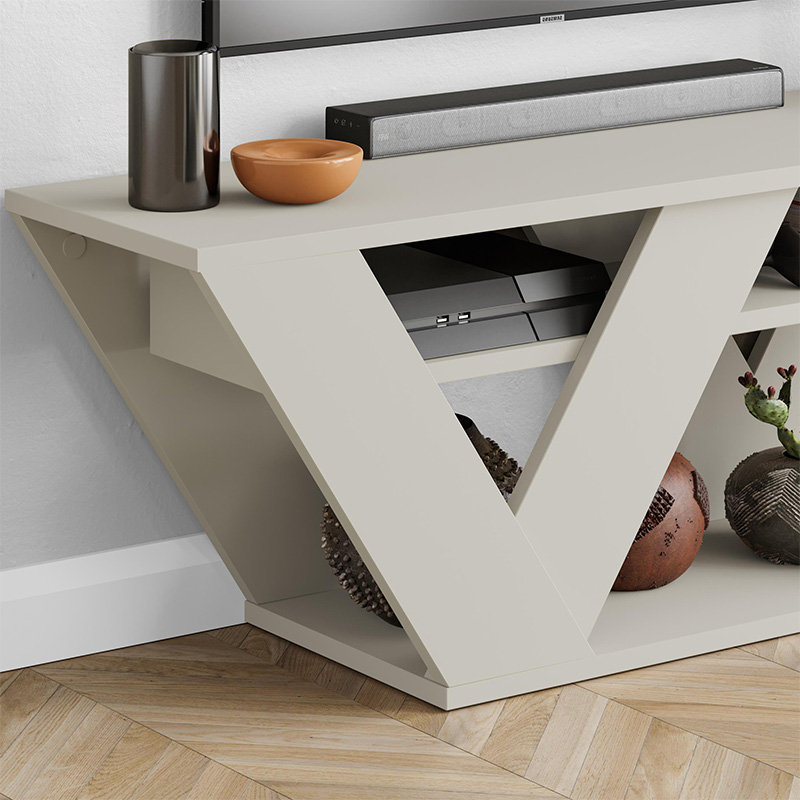 Έπιπλο τηλεόρασης Pipralla Megapap χρώμα sandstone 110x30x40εκ. - Image 3
