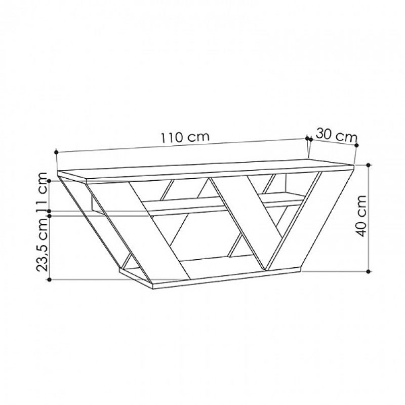 Έπιπλο τηλεόρασης Pipralla Megapap χρώμα sandstone 110x30x40εκ. - Image 6