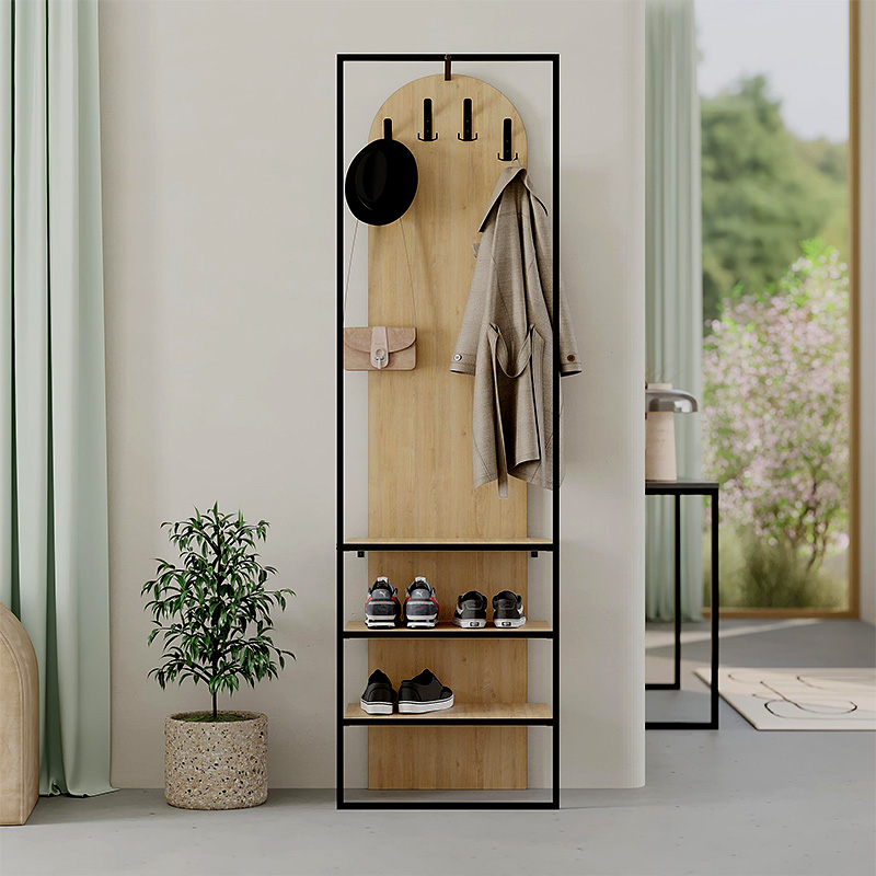 Έπιπλο εισόδου Archy Megapap χρώμα sapphire oak 53x31,7x180εκ. - Image 2