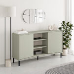 Μπουφές Frem Megapap χρώμα ash green 150x40x81εκ.