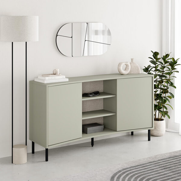 Μπουφές Frem Megapap χρώμα ash green 150x40x81εκ.