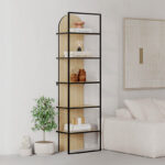 Βιβλιοθήκη Archy Megapap χρώμα sapphire oak 53×31,7×180εκ.