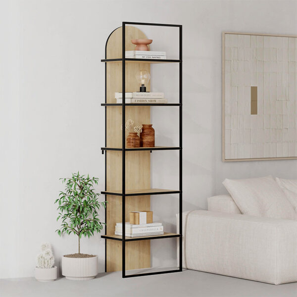 Βιβλιοθήκη Archy Megapap χρώμα sapphire oak 53×31,7×180εκ.