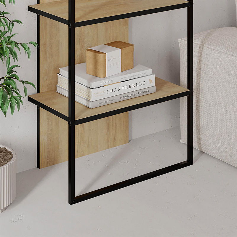 Βιβλιοθήκη Archy Megapap χρώμα sapphire oak 53x31,7x180εκ. - Image 5