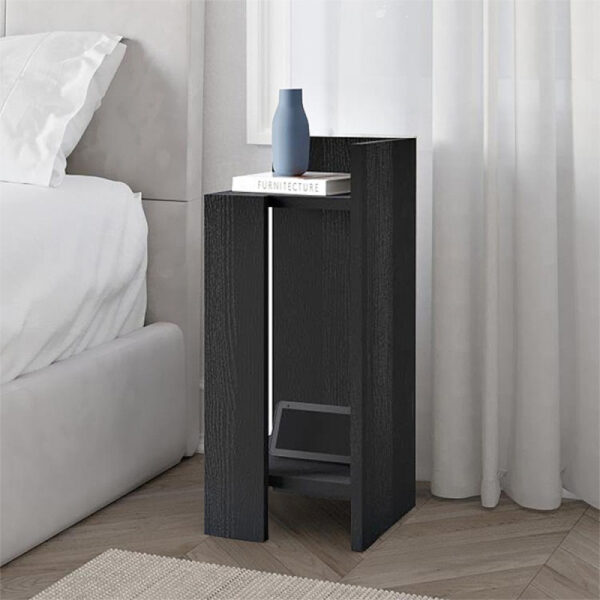 Κομοδίνο Elos Megapap δεξί χρώμα black wood 25x27x60εκ.